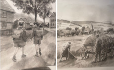 Aquarellserie ber das Leben im Westerwald: Knstlerischer Blick auf vergangene Zeiten
