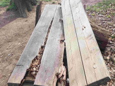 Ruhebank auf K�ttingerh�he nicht mehr nutzbar