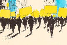 Demonstration sorgt fr Verkehrseinschrnkung in Neuwieder Innenstadt