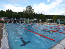 Gro�artige Leistungen und Spenden beim 12h-Schwimmen im Erlebnisbad Herschbach
