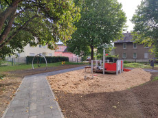 Der neu gestaltete Spielplatz an der Concordiahtte ldt zum Spielen ein