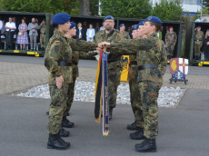 Feierliches Zeremoniell beim Gelbnis der Rekruten des Sanittsregiment 2 "Westerwald" in Bad Marienberg 