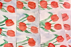 Weltladen Linz verschenkt Aquarelle zum Muttertag