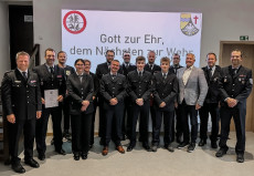 Wehrf�hrer und Jugendfeuerwehrleitung in Herschbach/Oww. best�tigt