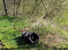 Illegale Altreifenentsorgung in Pleckhausen entdeckt