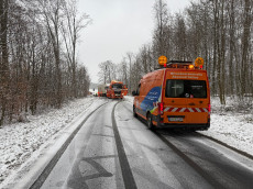 Weiterhin winterliche Stra�enverh�ltnisse im Westerwald