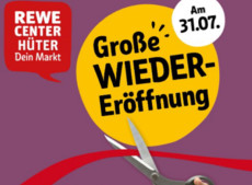REWE CENTER im HÜTER Einkaufszentrum in Wirges - Große Wiedereröffnung am 31. Juli