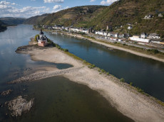 Rhein verliert Wasser - Pegel Kaub meldet nur 19 Zentimeter