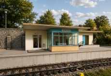 Historischer Bahnhof Rotenhain als Modellbausatz verewigt