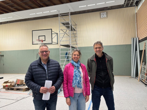 Fortschritte bei der Sanierung der Turnhalle der Franziskus-Grundschule Wissen