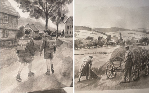 Aquarellserie ber das Leben im Westerwald: Knstlerischer Blick auf vergangene Zeiten<br />
