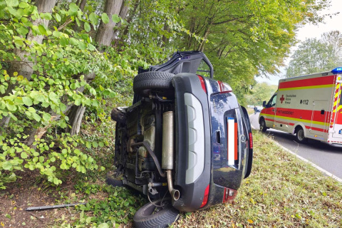 Verkehrsunfall bei Oberirsen (L 277) sorgte fr Feuerwehreinsatz und Behinderungen