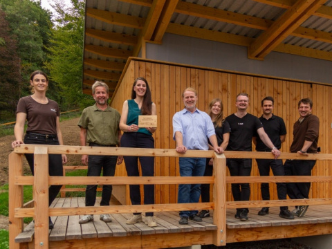 Projekt Re-Use-Holzbau der RPTU Kaiserslautern-Landau im Wildpark Westerwald erprobt