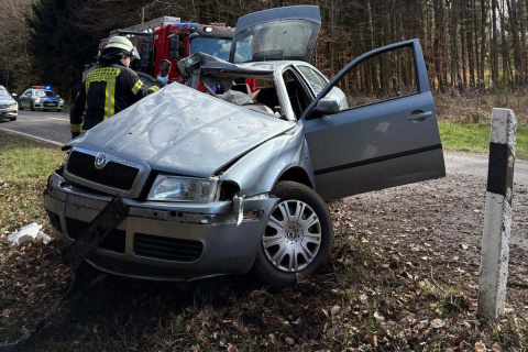 Schwerer Verkehrsunfall auf der L 281 bei Gebhardshain: Hubschrauber im Einsatz