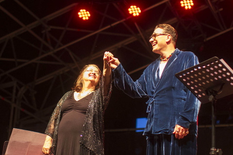 Premierenabend der Rommersdorf Festspiele mit Gesang statt "Jedermann"