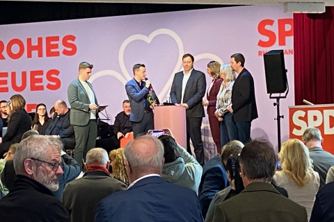 Vizekanzler Klingbeil er�ffnet in Daaden den Landtagswahlkampf