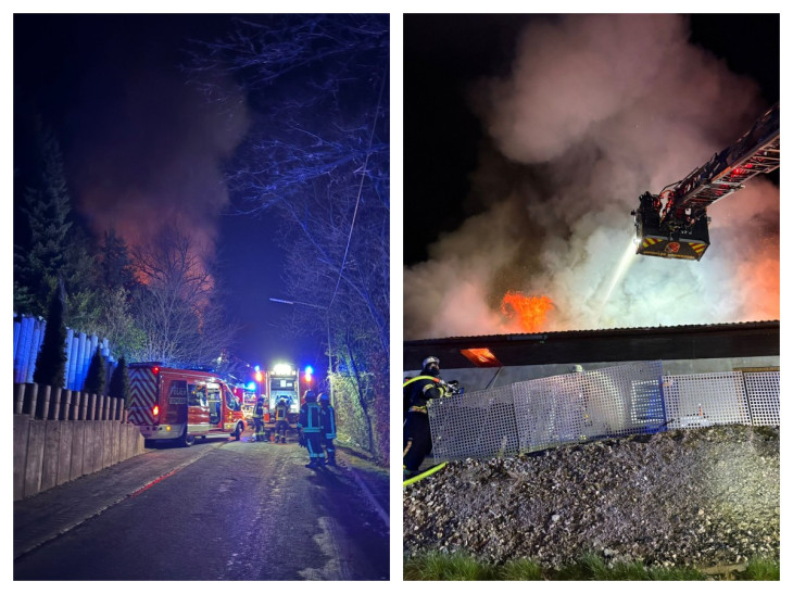 Scheuerfeld: Stromausfall und Verletzte bei n�chtlichem Dachstuhlbrand