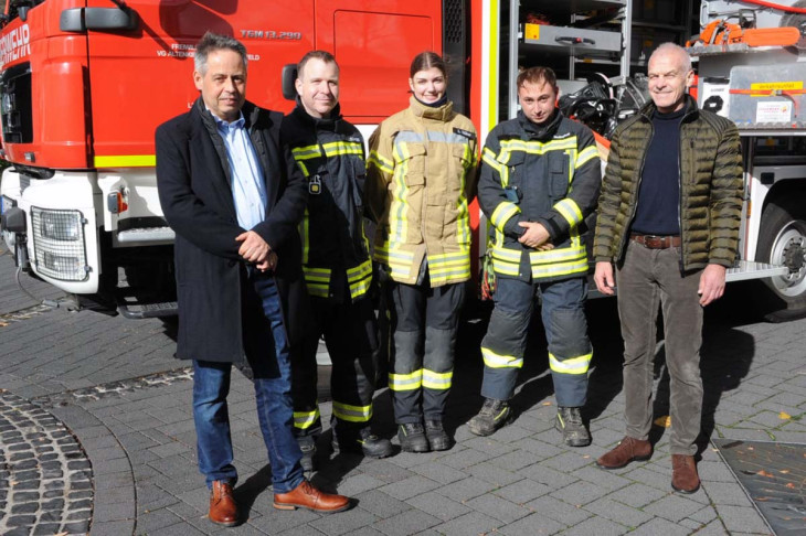 Beim Rundgang durfte ein Besuch der Feuerwehr nicht fehlen