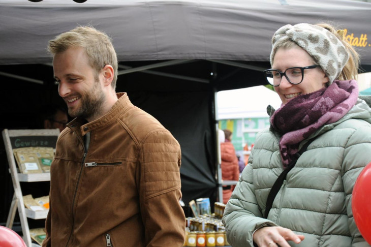 Matthias Reuber (MdL) besuchte den Markt mit Familie