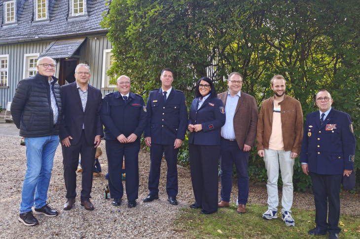 (v. li.) Ulrich Marciniak, Berno Neuhoff, Matthias Theis, Bj�rn Jestrimsky, Alexandra Reifenrath, Tobias Gerhardus, Matthias Reuber und Claus Behner