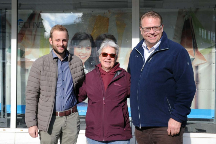 Matthias Reuber, Dagmar Hassel (VG-Rat) und Tobias Gerhardus (v. li.) waren unter den Besuchern