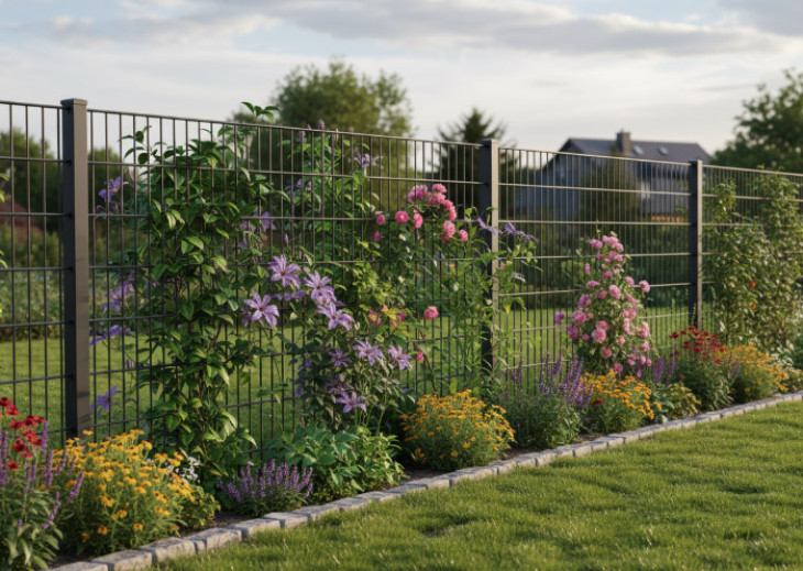 Gartengestaltung: Wie ein Doppelstabmattenzaun als moderne Rankhilfe  funktioniert | NR-Kurier.de