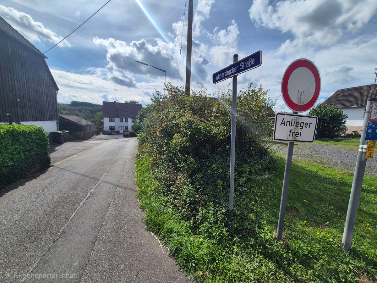 Eng ist es in der �Almersbacher Stra�e� in Altenkirchen-Leuzbach allemal. (Foto: vh)  