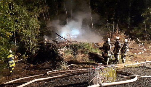 Zu einem Waldbrand in Herdorf kam es in den frhen Morgenstunden am heutigen 11. Oktober. (Foto: Verbandsgemeindefeuerwehr Daaden-Herdorf) 