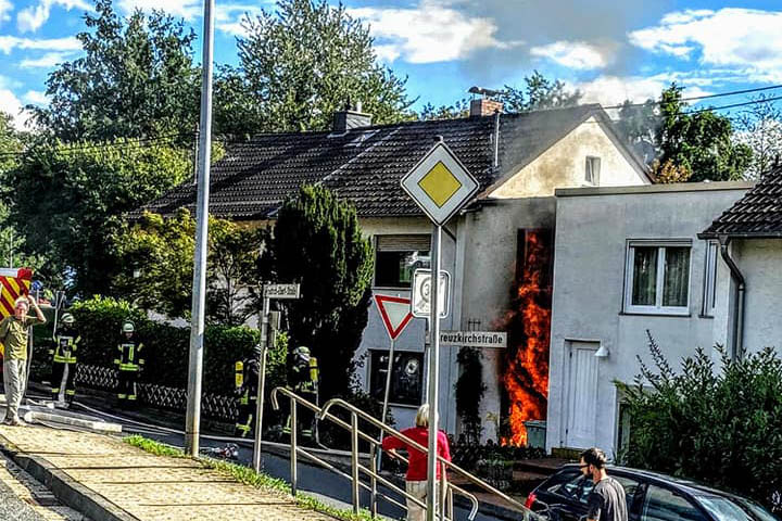 Garagenbrand in Melsbach