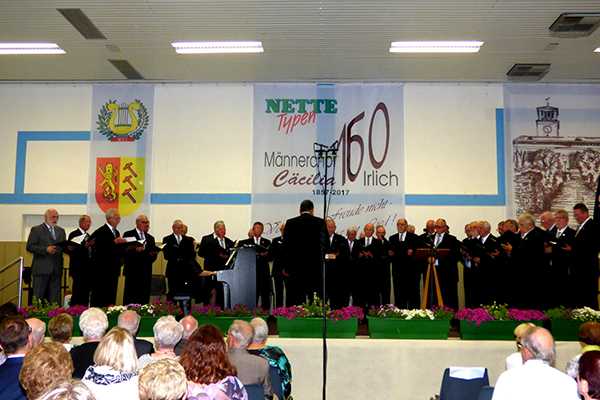 Mnnerchor Ccilia Irlich feierte 160. Geburtstag