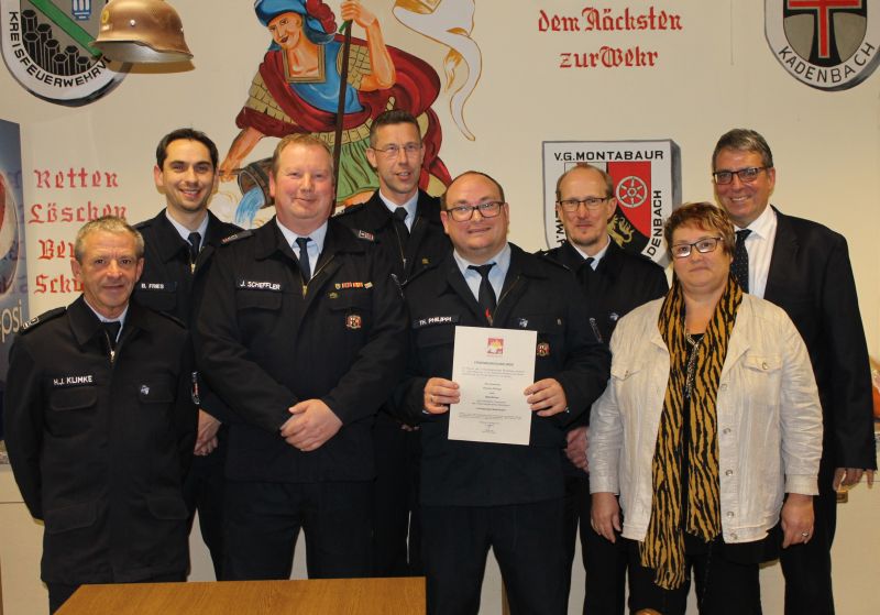 Von links: Hans-Joachim Klimke, Bjrn Fries, Jrgen Scheffler, Jens Weinriefer, Thomas Philippi, Patrick Weyand, Ute Khchen und Andree Stein. Foto: VG Montabaur 