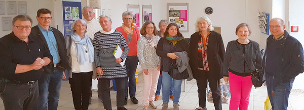 Die Knstler der Ausstellung FREI-RAUM trafen sich zur Vorbereitung in der Evangelischen Landjugendakademie. (Foto: Bernd Hbel) 