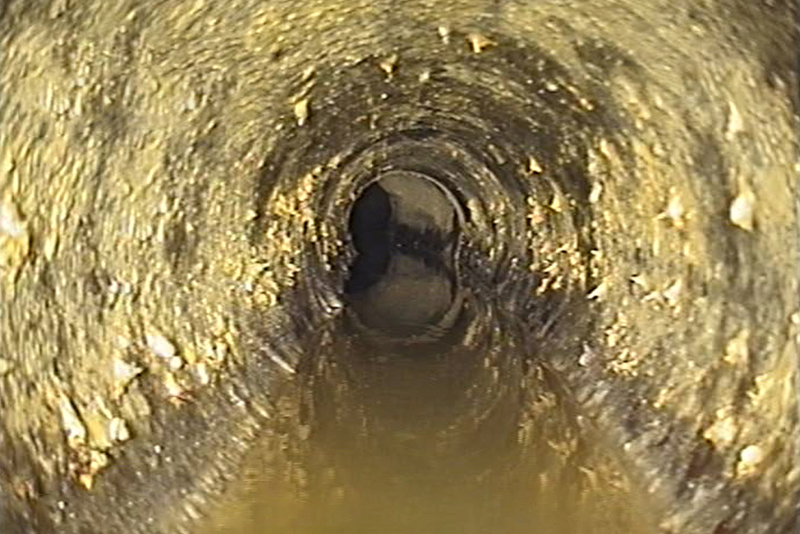 Das Bild zeigt deutlich die Fettablagerungen, die auch häufig in den Abwasserrohren von Häusern vorkommen. Dann passiert es schnell, dass es zu Rückstaus kommt. Das kann richtig teuer werden. Foto: sbn
