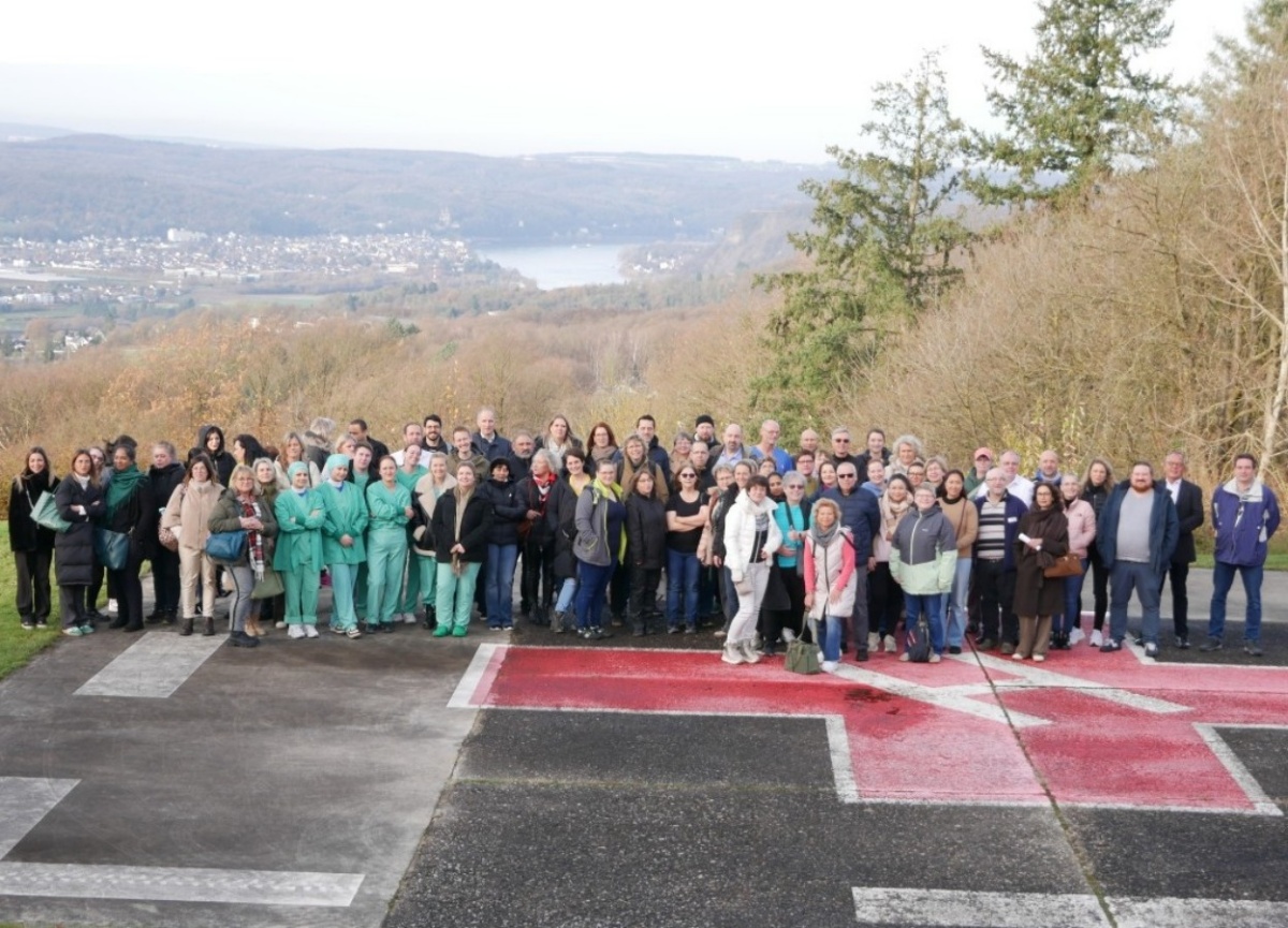 Mitarbeitende des Krankenhauses Remagen im Linzer begrt (Foto: Kristin Simos)