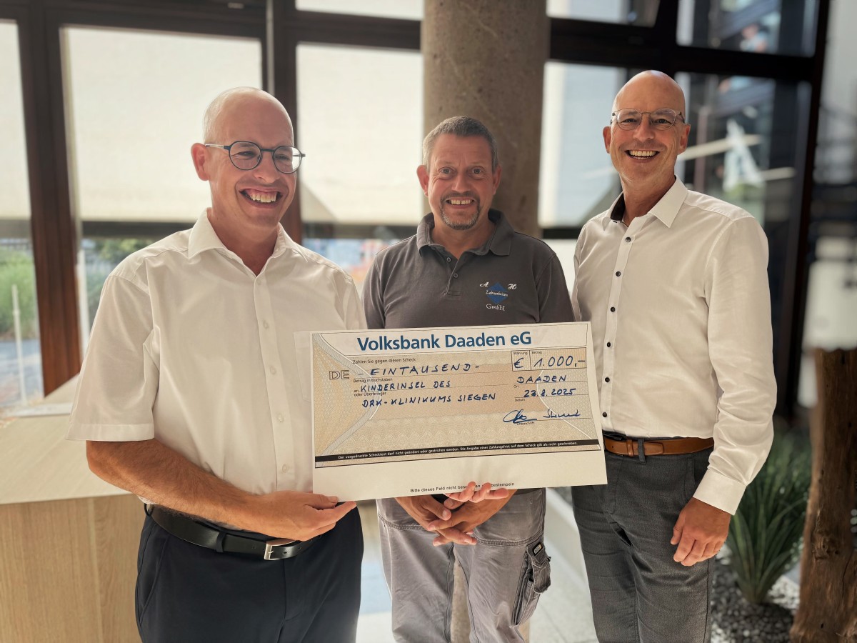 Kinderinsel untersttzen: Volksbank Daaden beteiligt sich an der Spendenaktion von AH Lohnarbeiten
