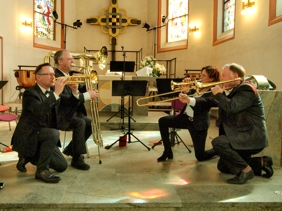 "Frechblech" trat am Ostersonntag in der Musikkirche Ransbach-Baumbach auf. (Foto: Evangelisches Dekanat Westerwald)
