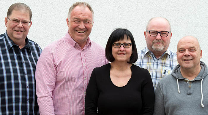 V. l.: Volker Claaen, Frank Freymann, Petra Grabis, Waldemar Egly und Dietmar Littek. Foto: privat