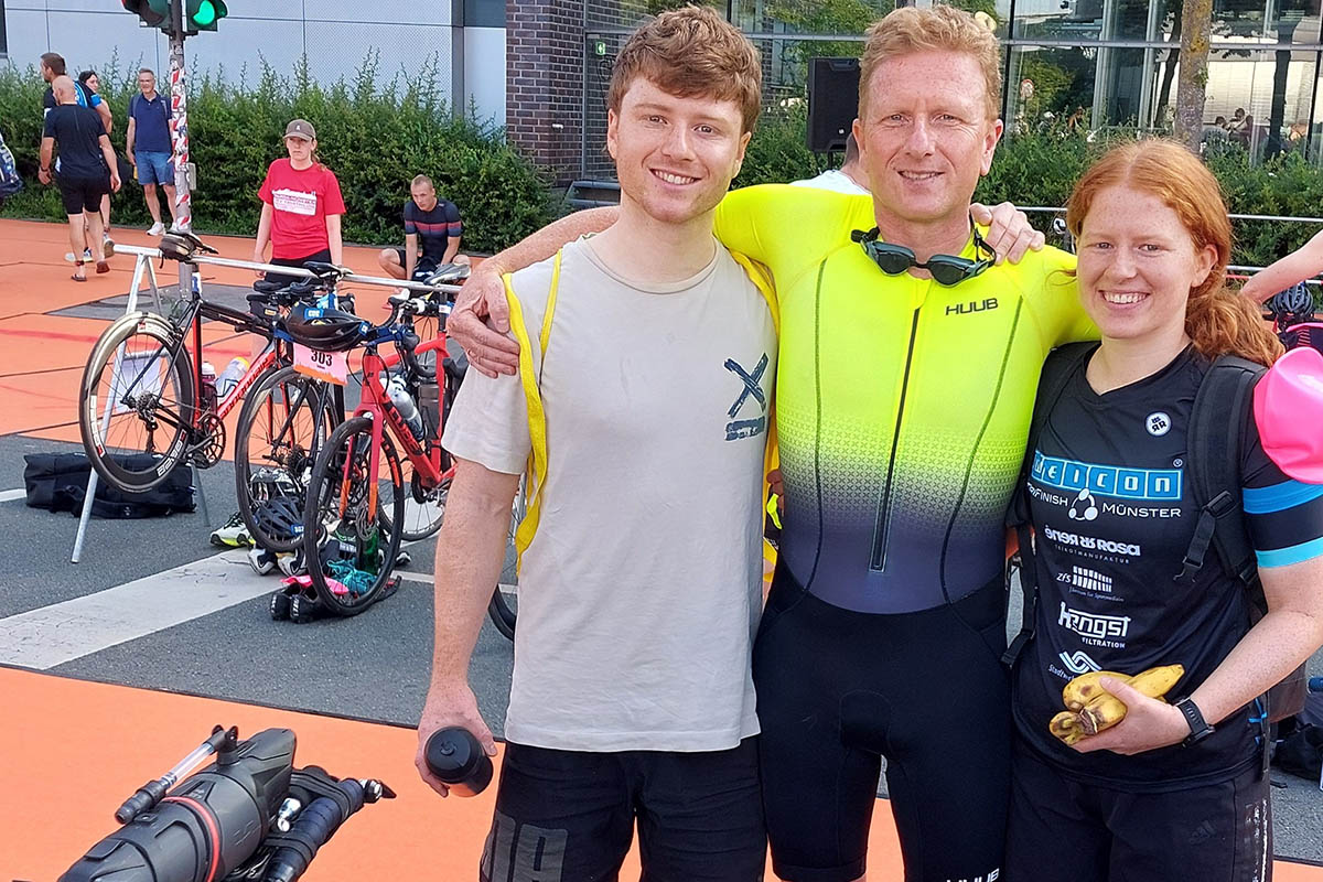 Christoph Mauel trotzt der Hitze beim Citytriathlon in Mnster