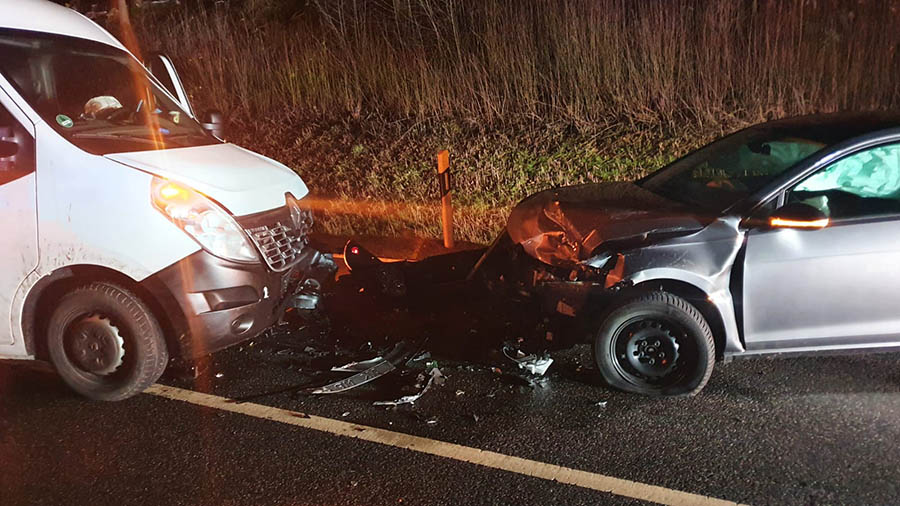 Verkehrsunfall auf L307 fordert vier Verletzte