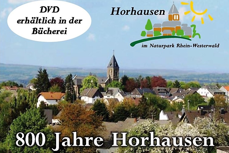 Der Film:800 Jahre Horhausen - Eine Zeitreise durch das Kirchspielsdorf (1217-2017) wird zum Abschluss der Versammlung gezeigt. Der  Film dokumentiert eindrucksvoll die Horhausener Heimatgeschichte bis hin zum gesellschaftlichen Leben im Jubilumsjahr 2017. Unser Foto zeigt der Vorderseite des Covers der DVD, die der Heimat- u. Verkehrsverein herausgegeben hat. (Foto: privat)