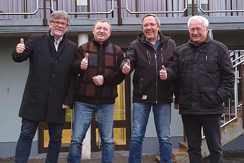 Von links: Wolfgang Paschelke, Waldemar Bondza, Norbert Rohringer, Heinz Vogt. Foto: privat