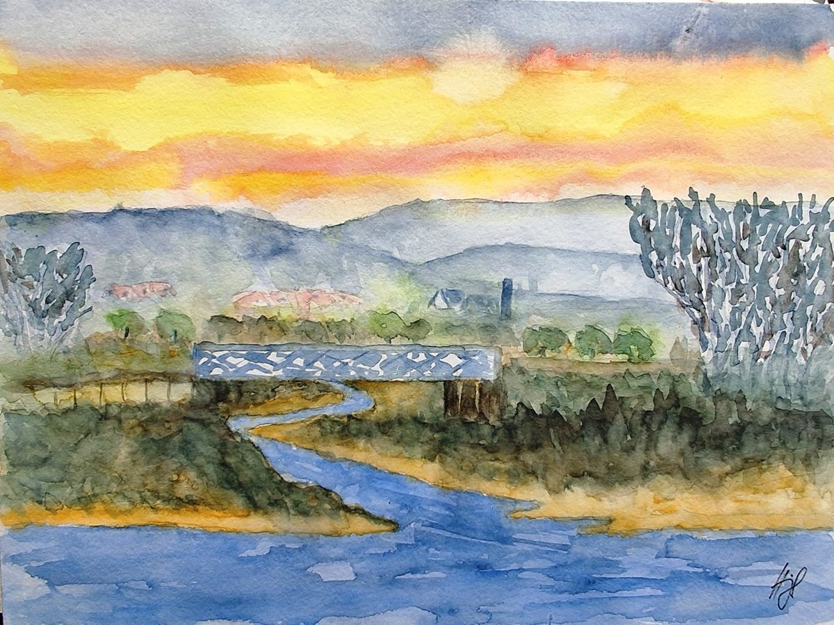 Die Ahrm�ndung gemalt von Hans-Joachim Schmitz (Foto: Hans-Joachim Schmitz)