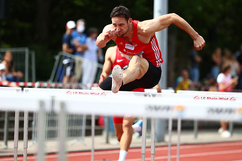 Kai Kazmirek lief bei der Kurpfalz Gala ber 100, 200 und 110 Meter Hrden. Foto: Verein