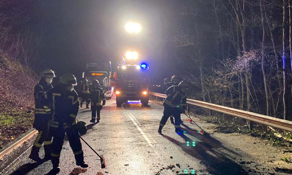 Lschzug Oberlahr im Einsatz (Bilder: kk)