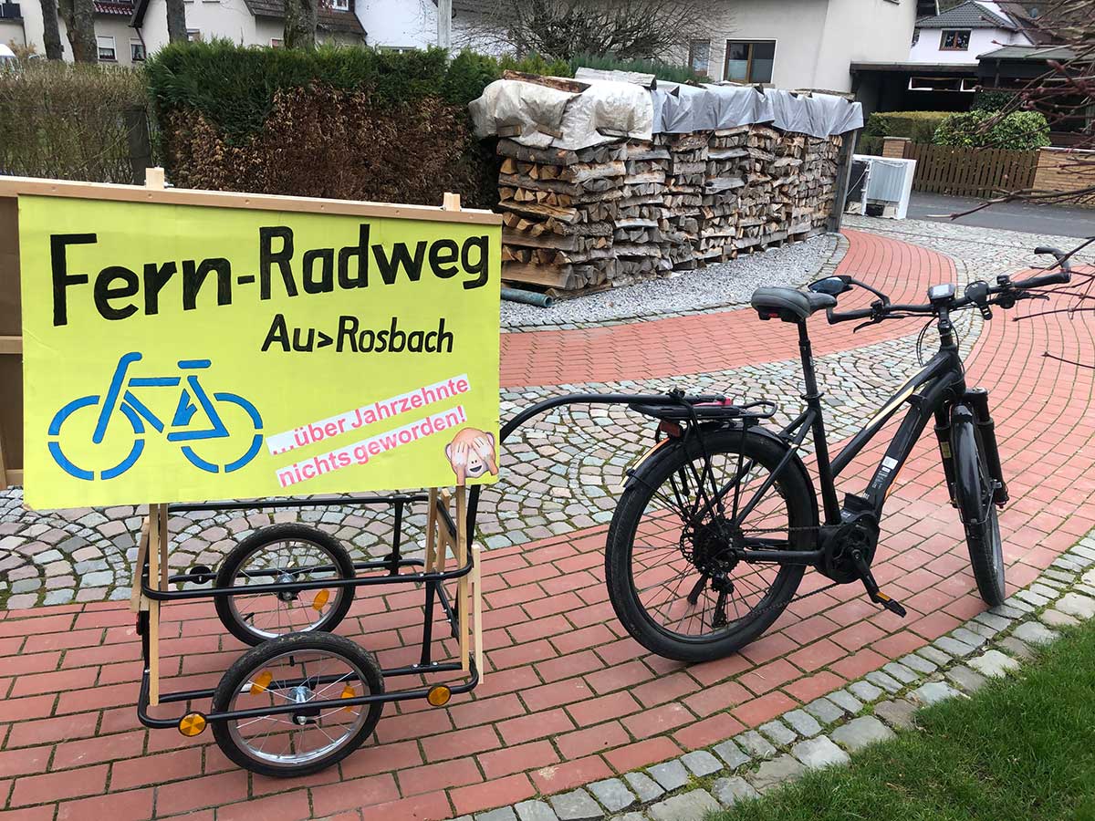 Fahrrad-Demo in Windeck von Rosbach nach Au am 1. April
