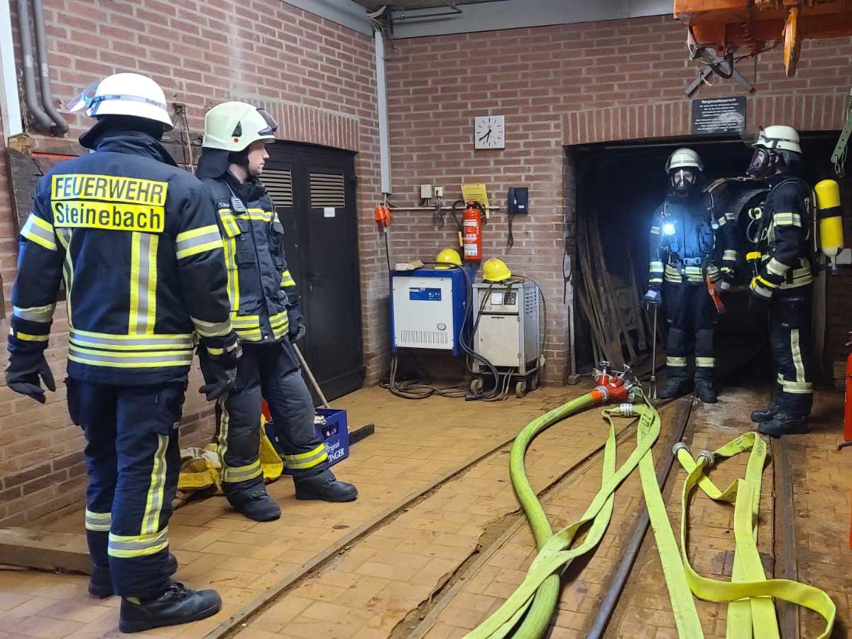 Grube Bindweide war Austragungsort fr Einsatzbung der Feuerwehr 