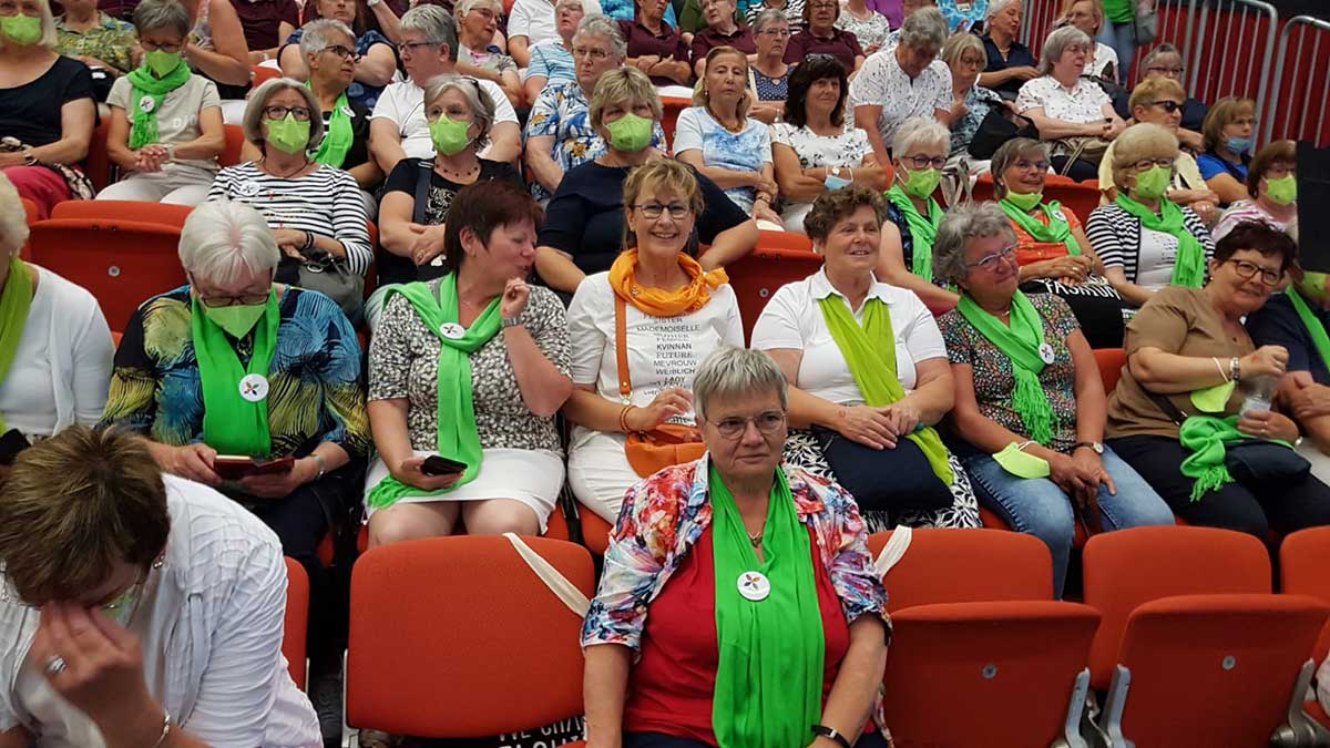 Die Landfrauen hatten sichtlich Spa beim Landfrauentag in Fulda. (Foto: Landfrauen)