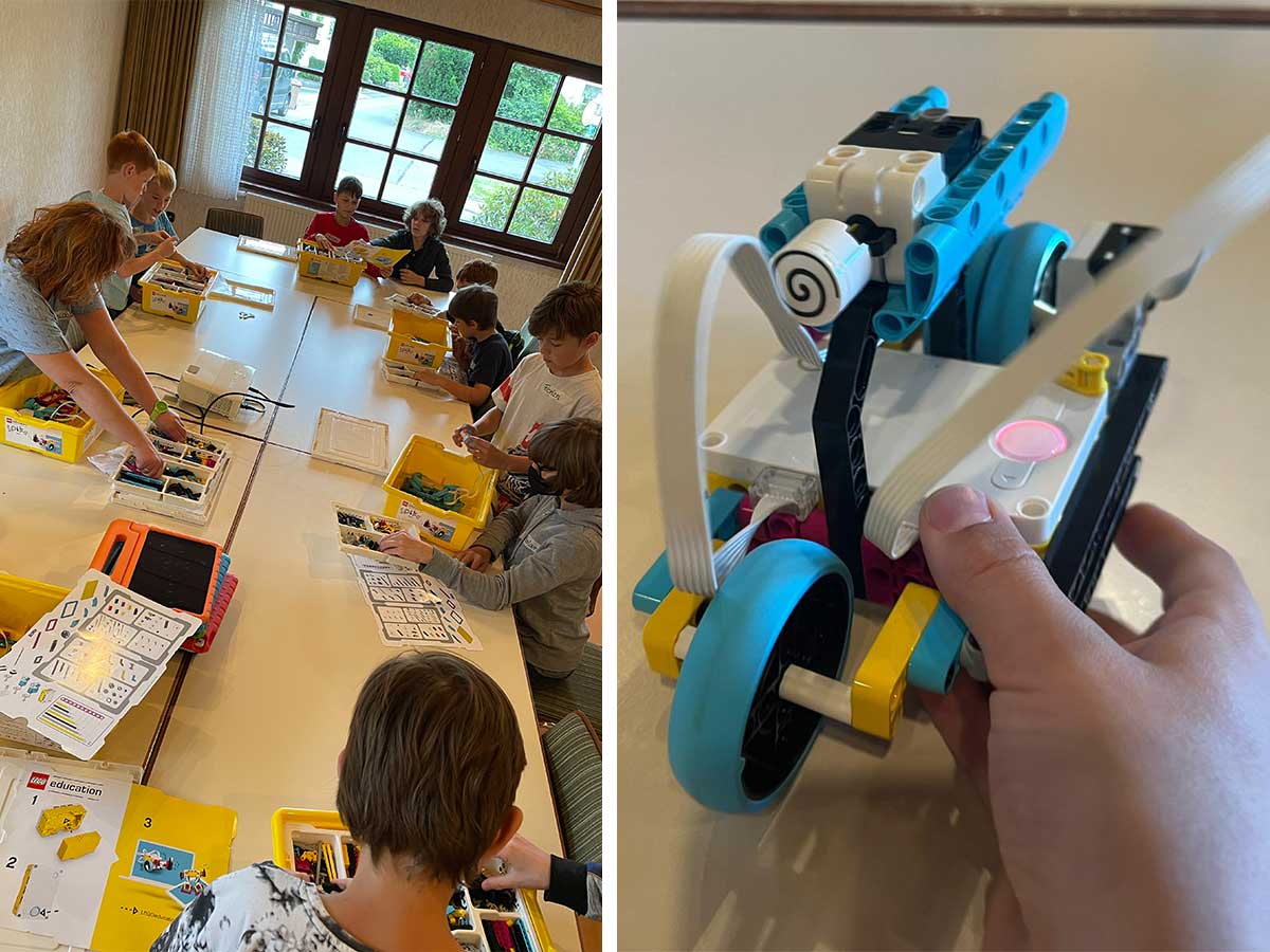 Beim Lego-Spike Workshop wurden Roboter zum Tanzen gebracht