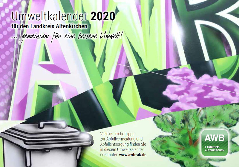 Alle Informationen rund um das Thema Abfall sind im Umweltkalender 2020 des Landkreises Altenkirchen enthalten. Foto: KV