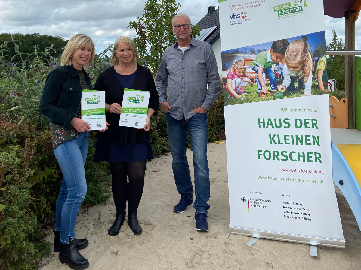 Die Lebenshilfe-Kitas in Wissen-Schnstein und Alsdorf sind erneute "Haus der kleinen Forscher". (Foto: Privat)